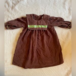 Peaches n Cream Brown Corduroy 100% Cotton Girls Dress